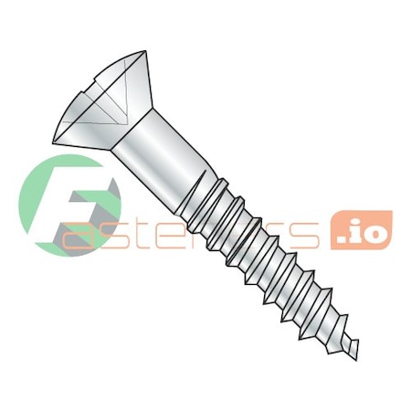 Newport Fasteners Wood Screw, #10, 1 in, Zinc Plated Steel Oval Head Phillips Drive, 3000 PK 581532